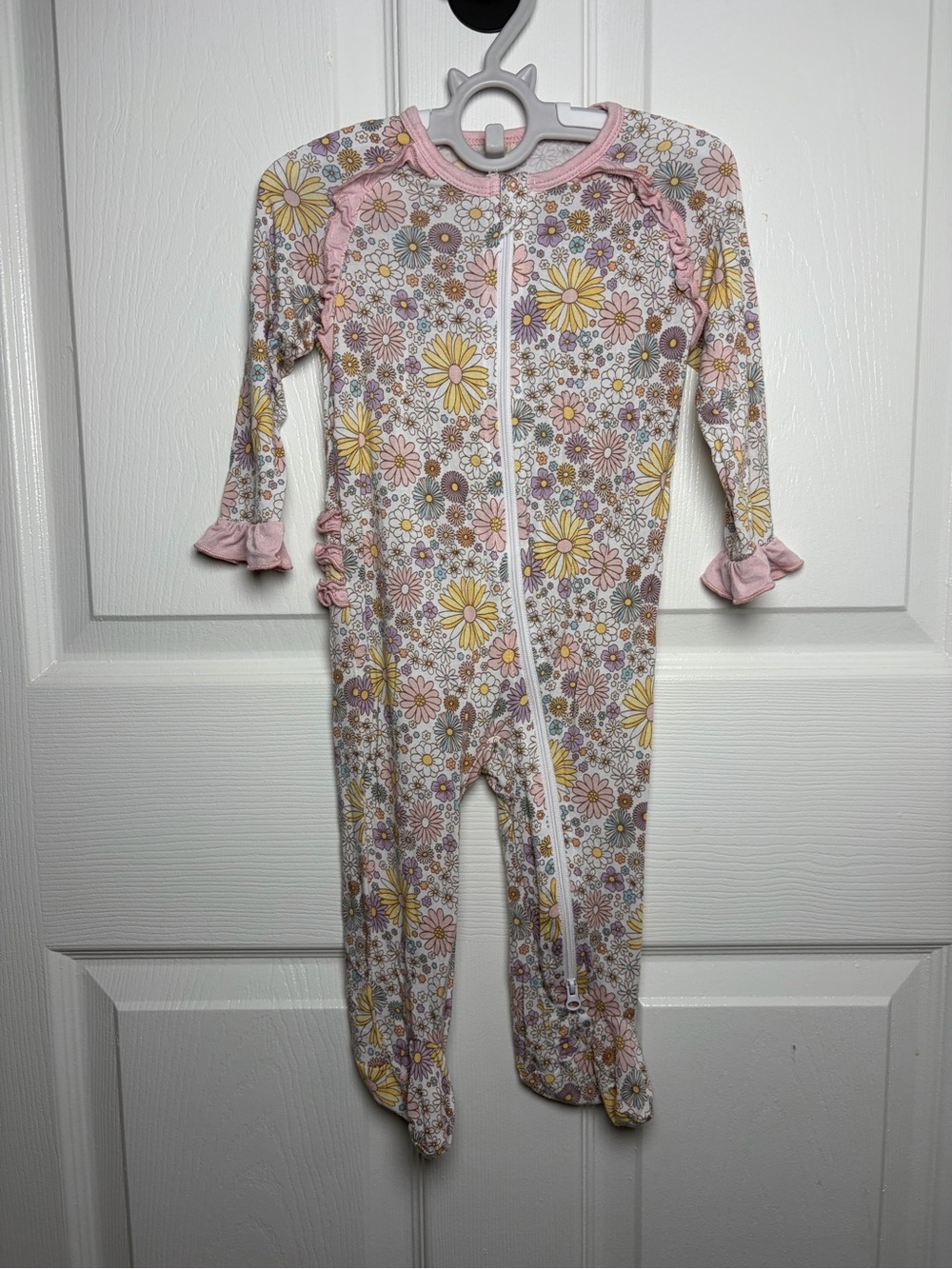 Milkberry Baby Floral Bamboo Footed Pajamas Zippy 6-9M